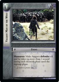 lotr tcg fellowship of the ring valiant man of the west
