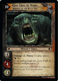lotr tcg fellowship of the ring cave troll of moria scourge of the black pit