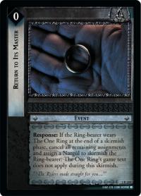 lotr tcg fellowship of the ring foils return to its master foil