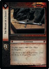 lotr tcg fellowship of the ring foils the weight of a legacy foil