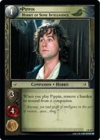lotr tcg fellowship of the ring foils pippin hobbit of some intelligence foil