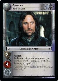 lotr tcg fellowship of the ring foils aragorn king in exile foil