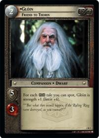 lotr tcg mines of moria foils gl in friend to thorin foil