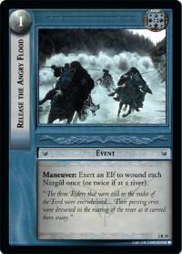 lotr tcg mines of moria foils release the angry flood foil