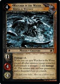 lotr tcg mines of moria foils watcher in the water keeper of westgate foi