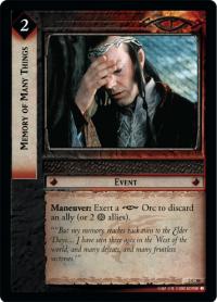 lotr tcg mines of moria foils memory of many things foil