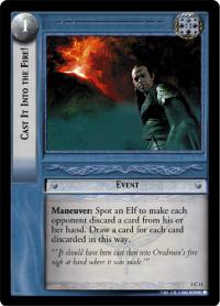 lotr tcg realms of the elf lords foils cast it into the fire foil