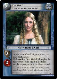 lotr tcg realms of the elf lords foils galadriel lady of the golden wood foil