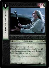 lotr tcg realms of the elf lords foils a fell voice on the air foil