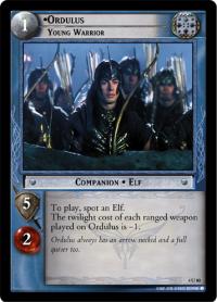 lotr tcg the two towers foils ordulus young warrior foil