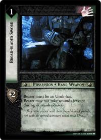 lotr tcg the two towers foils broad bladed sword foil