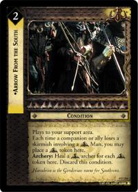 lotr tcg the two towers foils arrow from the south foil