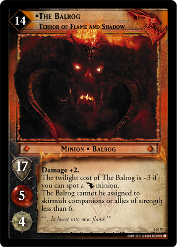 The Balrog, Terror of Flame and Shadow