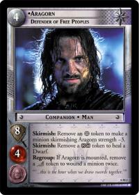 lotr tcg ents of fangorn aragorn defender of free peoples m