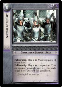 lotr tcg return of the king foils support of the city foil