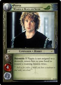 lotr tcg return of the king foils pippin wearer of black and silver foil
