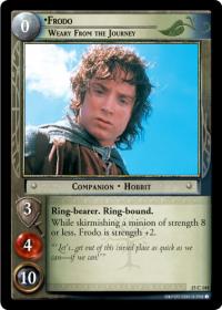 lotr tcg the hunters c uc frodo weary from the journey