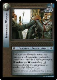 lotr tcg treachery and deceit c uc surrendered weapons