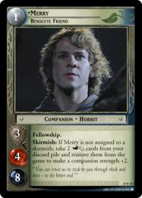 lotr tcg ages end merry resolute friend