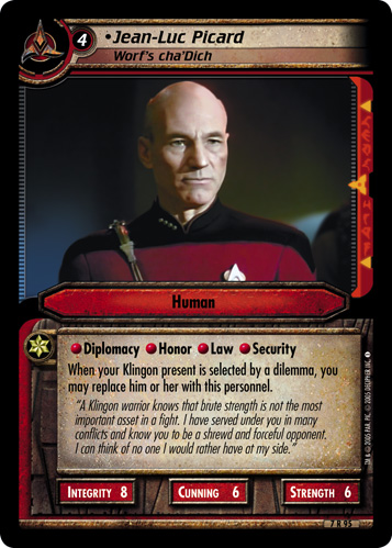 Jean-Luc Picard, Worf's cha'Dich 