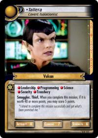 star trek 2e what you leave behind tallera covert isolationist