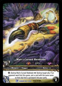 warcraft tcg extended art wub s cursed hexblade ea