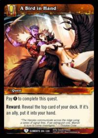 warcraft tcg war of the elements a bird in hand