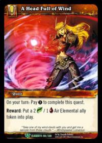 warcraft tcg war of the elements a head full of wind