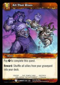 warcraft tcg war of the elements all that rises