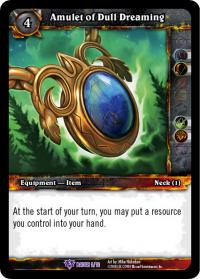 warcraft tcg crafted cards amulet of dull dreaming