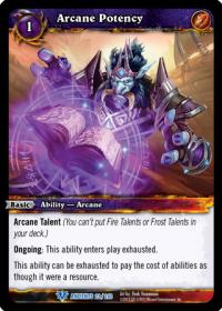 warcraft tcg war of the ancients arcane potency