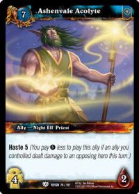 warcraft tcg reign of fire ashenvale acolyte