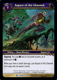 warcraft tcg march of legion aspect of the cheetah