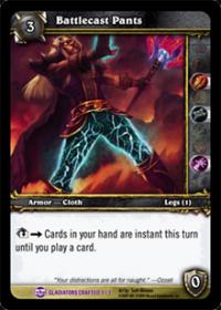 warcraft tcg crafted cards battlecast pants