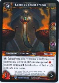 warcraft tcg twilight of dragons foreign blade of the burning sun french