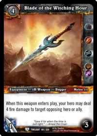 warcraft tcg twilight of the dragons blade of the witching hour