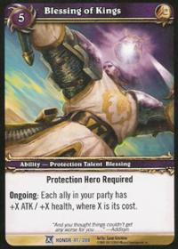 warcraft tcg fields of honor blessing of kings