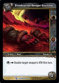 warcraft tcg march of legion bloodstained ravager gauntlets