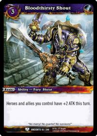 warcraft tcg war of the ancients bloodthirsty shout