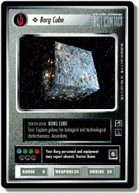 star trek 1e 1e promotional premium borg cube foil