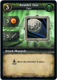 wow minis core action cards boulder toss
