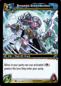 warcraft tcg fires of outland breanna greenmother