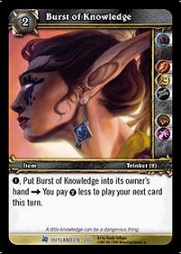 warcraft tcg fires of outland burst of knowledge