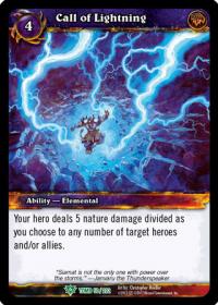 warcraft tcg tomb of the forgotten call of lightning