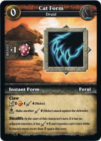 wow minis core action cards cat form