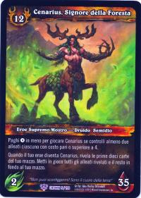 warcraft tcg crown of the heavens foreign cenarius lord of the forest italian