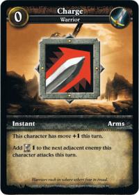 wow minis core action cards charge