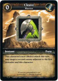 wow minis core action cards cleave