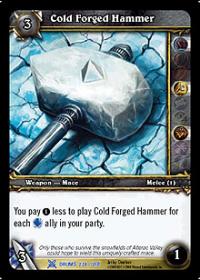 warcraft tcg drums of war cold forged hammer