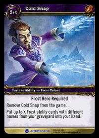 warcraft tcg heroes of azeroth cold snap